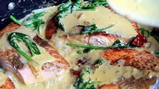 My favorite Creamy Tuscan Salmon Recipe