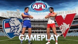 AFL EVOLUTION | GAMEPLAY | MY FIRST GAME! | BULLDOGS VS SWANS