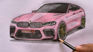 How To Draw BMW M5 || Car Drawing #bmw #art#Art_shivu
