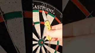 Mini keychain knife throw at dartboard. I couldn't resist #knifeskills #knifethrowing #halfspin #edc