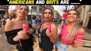 Drunk Europeans Speak BRUTAL TRUTH About AMERICANS & BRITS (MALAGA, SPAIN)