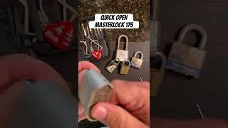  Open a Masterlock 175 with a Masterlock 175
