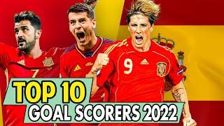 TOP 10 SPAIN FOOTBALL PLAYERS 2022|ALL TIME TOP GOAL SCORERS