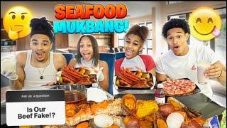 SEAFOOD MUKBANG WITH TT AND ARIES *WAS OUR BEEF REAL*