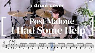 Post Malone (feat. Morgan Wallen) - I Had Some Help drumcover (drumscore)