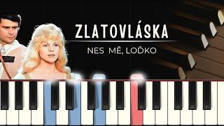 Zlatovláska | Nes mě, loďko (snadná verze) | tutoriál + noty pro klavír + MIDI