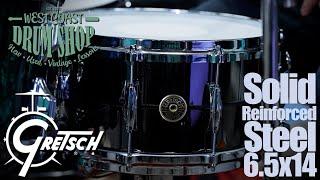 Gretsch USA Custom 6.5x14" Reinforced Solid Steel Snare