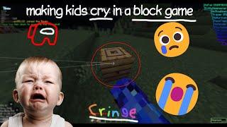 Making kids CRY on Minecraft... (Trolling, Griefing, Hacking.)