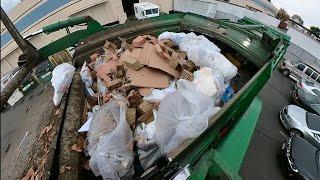 Waste Management front load garbage truck