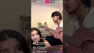 Ananya sharma and anujrehan Instagram live today (1 July) bharat chandak music called ananya in live