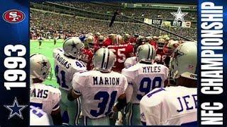 1993 NFL NFC Championship Game San Francisco 49ers at Dallas Cowboys Jan 23, 1994. CBS John Madden