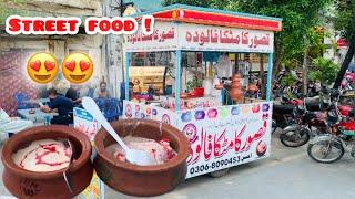 food street Faisalabad Mattka falooda || exploring street food in faisalabad || pakistani food stret