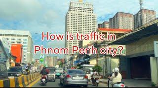 Traffic in Phnom Penh city at 7:30 AM | Phnom Penh, Cambodia 2024 [ Resolution 4K ]