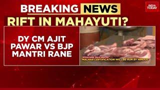 'Malhar' Certification for Jhatka Meat Triggers Rift in Mahayuti | Nitesh Rane Vs Ajit Pawar