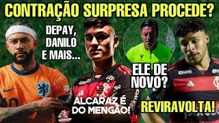 REVIRAVOLTA DUPLA? NEGOCIAÇÃO DE ALCARAZ MUDA! JOGADOR SURPRESA? 2 DEIXAM O FLA? DEPAY, DANILO E+?