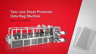 Twin lines sheet protector machine (CPP) with packing system, MGA-17A-700DSP Packer- MING JILEE