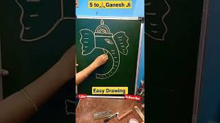 Lord Ganesha Easy Drawing from 5  #shorts #drawing #ganesh #trending