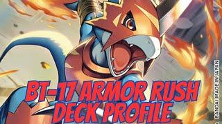 [DIGIMON TCG DECK PROFILE! BT-17] FLAMES OF COURAGE ARMOR RUSH!