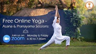 Free Yoga - Asana & Pranayama classes on zoom | Work towards a healthy body & calm mind