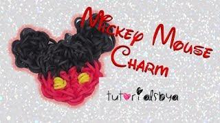 1 LOOM Mickey Mouse Rainbow Loom Charm Tutorial