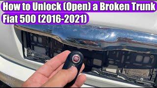 Fiat 500 (2008-2021) - How to unlock (open) manually a broken trunk / boot lid & how to fix it