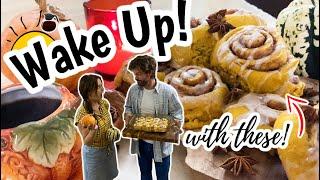 Fall Breakfast Quick Rise Pumpkin Cinnamon Rolls | Southern Family Kitchen