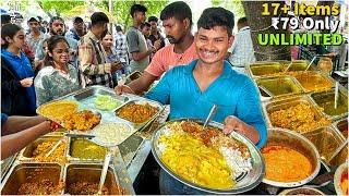 UNLIMITED 79/- Biggest Roadside Food Buffet | 16+ Items | Street Food India