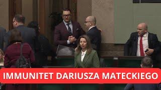 IMMUNITET MATECKIEGO. REAKCJA POSŁÓW