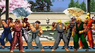 [KOF Mugen] Memorial | Ryu vs Ken [ 4vs4 ]