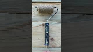 Old Roller, New Purpose: Yarn Dispenser! #shorts #diy #tips #lifehack