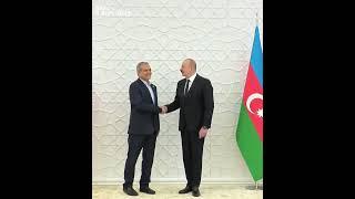 Azerbaijani President Aliyev meets Iranian counterpart Pezeshkian in Baku