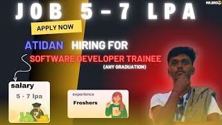  Atidan Hiring Software Developer Trainees | Freshers Apply Now | Mumbai/Pune | BE/BTech/MCA