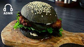 My Street Food Black Sesame Brioche Burger Bun Recipe | A Baking Vlog [ASMR]