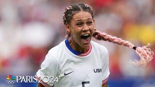 TAKE A BOW, TRINITY...Rodman drills a curler in ET to put USWNT up one | Paris Olympics | NBC Sports