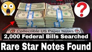 Rare Star Notes Found - Searching 2,000 Dollar $1 Bills