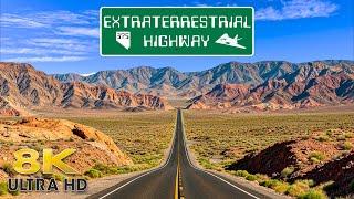 Driving Extraterrestrial Highway to Area 51 & Ghost Towns 8K Nevada Road Trip