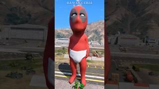 GTA V  RANDOM RED BABY VS SPIDERMAN SUPERHERO BATTLE - coffin dance song cover