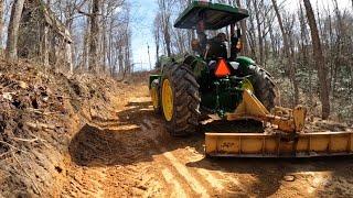 The Mountain Road Turned Out Great! John Deere 5067E road building.