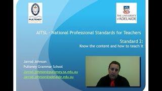 AITSL NPST Standard 2 - Know the content and how to teach it