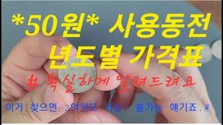 절대 사용하면 안되는 동전들!! #소장품 #50원 #사용동전