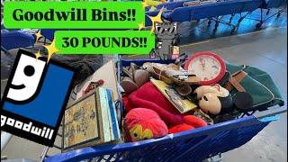 Let’s Go To Goodwill Bins! 30 POUNDS!!! & Scoring Great Designer Items!! Thrift With Me! +HAUL