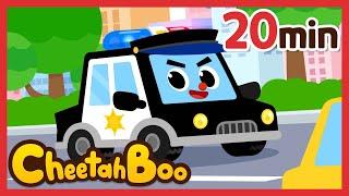 Let's move out! Police car! | Rescue Vehicle song | Compilation | Kids Song | #Cheetahboo