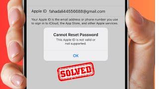 Cannot Reset Password This Apple ID Is Not Valid Or Not Supported / iPhone