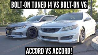 10TH GEN TUNED ACCORD 2.0T GAPS ME?! | 2008 Honda Accord V6 Coupe vs 2018 Honda Accord 2.0T