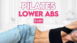 TONED LOWER ABS workout for results (lose fat) | 8 minute Home Pilates