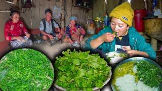 Green Watercress (Sim Rayo) Picking, cooking & eating सिम साग टिपेर लिएर पकाएर खाइयो New Nepali Vlog