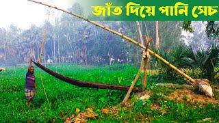 গ্রাম বাংলার জাঁত দিয়ে পানি সেচ || গ্রাম বাংলার ঐতিহ্যবাহী বিভিন্ন সেচ যন্ত্র || প্রাচীন সেচ