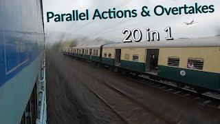 Back to Back High Speed Parallel Action & Overtakes of Trains from Chennai Egmore - Tambaram Section