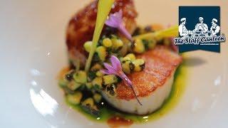 Seared Orkney scallop, confit chicken wing and BBQ corn recipe by Matt Worswick