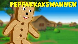 Pepparkaksmannen - Sagor för barn - Tecknat på Svenska